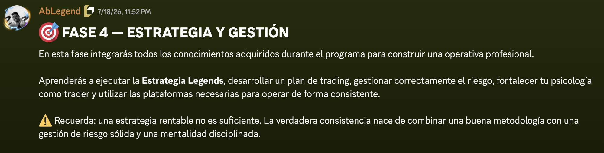 Presentación de la Fase 4: Estrategia y Gestión.